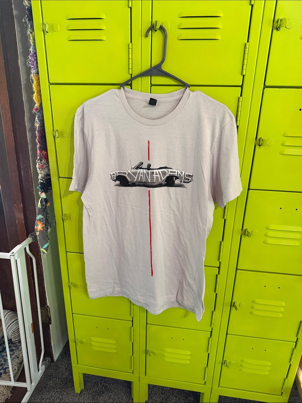 Bryan Adams Short-Sleeve Graphic Tee with Red Detail